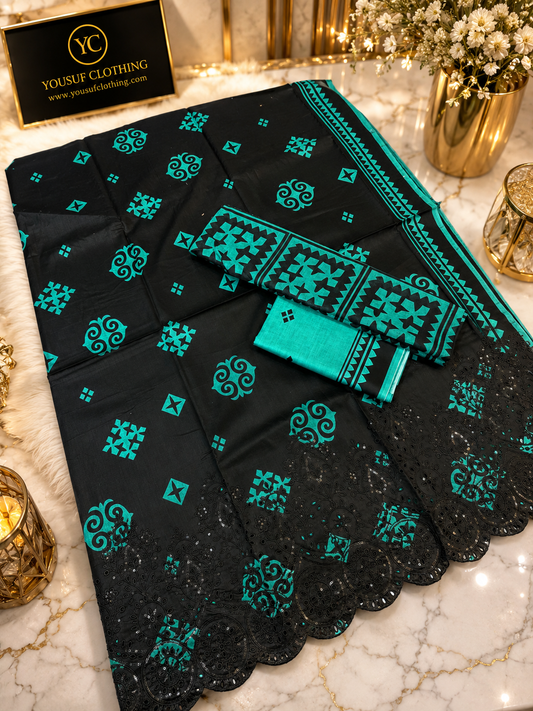 1 ki kimat ma 2 suit OFFER COTTON LAWN EMBROIDERED LUXURY ITEM