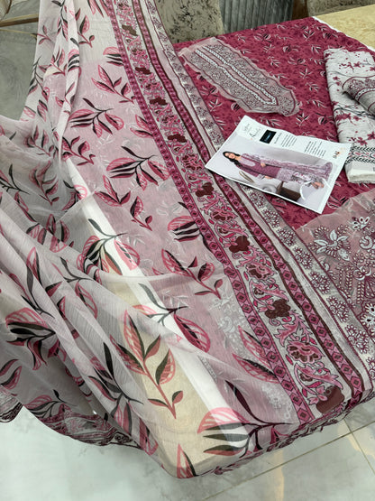ANEELA ,S hit code one colour one design pure cotton lawn partywear dress