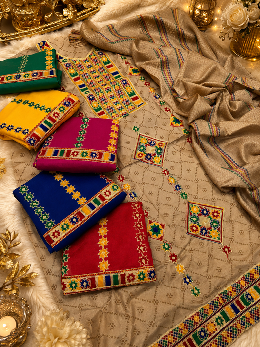 LILAN WITH EMBROIDERY & full size shawal