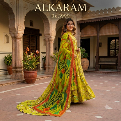 SINGLE SUIT ALKARAM ORIGINAL BRAND LAWN