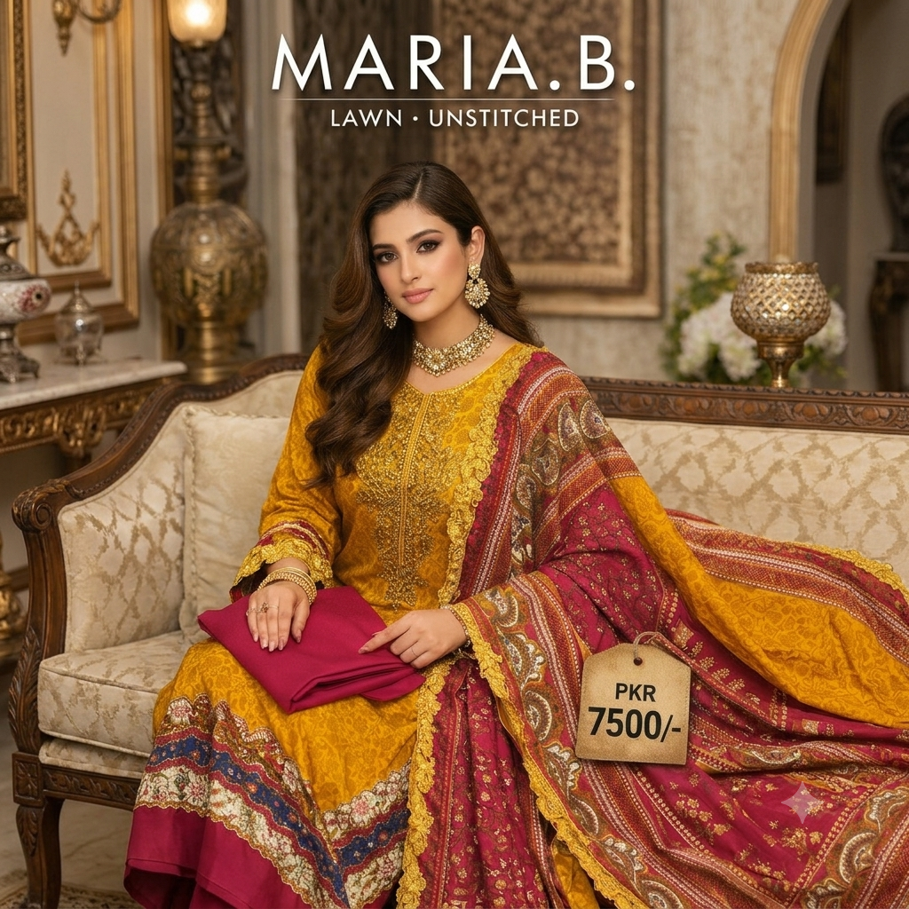MARIA B BRAND PARTY WEAR LUXURY LAWN