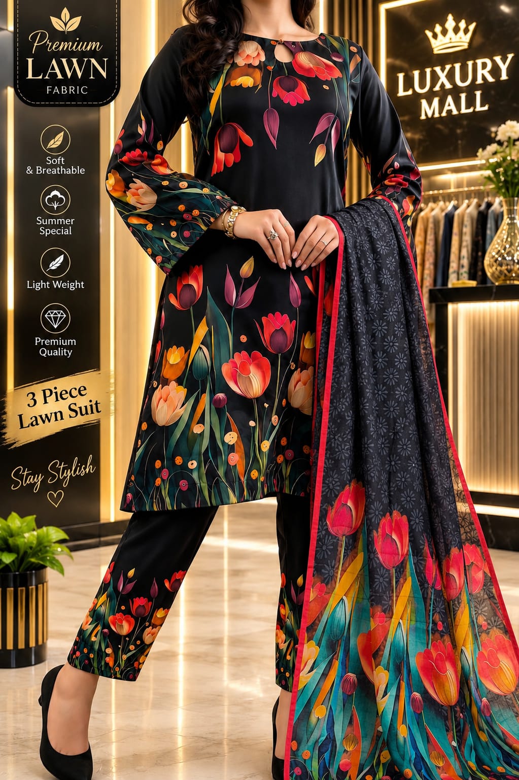 DIGITAL LAWN COTTON SINGLE SUIT SINGLE COLOUR OFFER trending suit